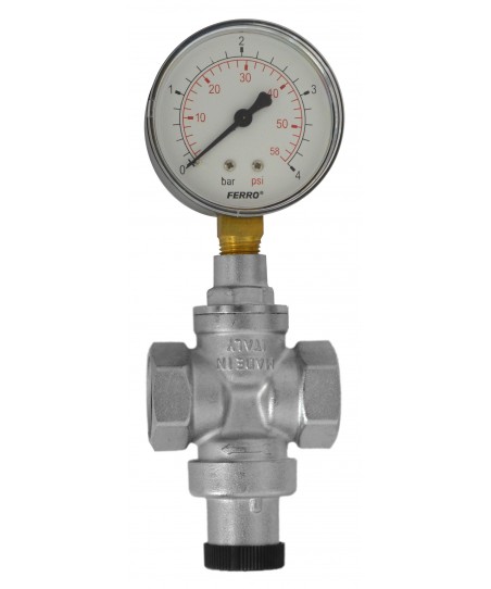 Reductor de presiune – standard 1/2 cu manometru RC15SM FERRO Elemente de siguranta si reglaj