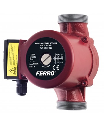Pompa circulatie Ferro 32-80 180 -0401W -FERRO -Pompe de circulatie -569,99 lei -product_reduction_percent