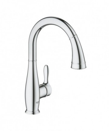 Baterie bucatarie Grohe Parkfield, pipa extractibila tip C, crom 30215001 Grohe Baterii bucatarie